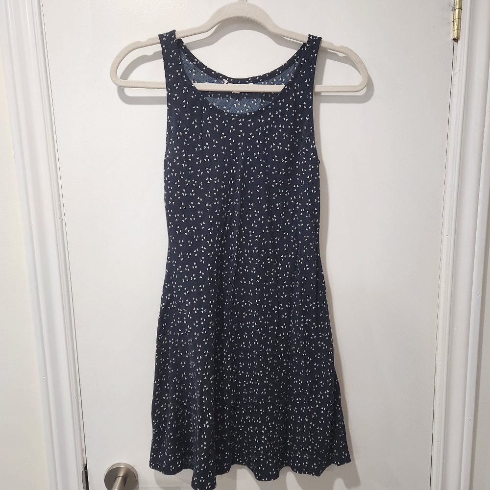 Le Chateau Black Tiny Heart Pattern Dress